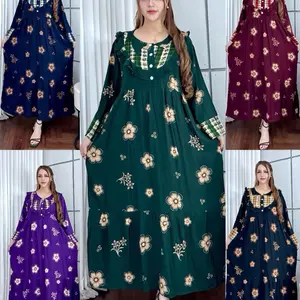 Dessy Longdress Bunga Elegan dengan Lengan Panjang dan Detail Floral - Pilihan Warna Menarik untuk Penampilan Anda