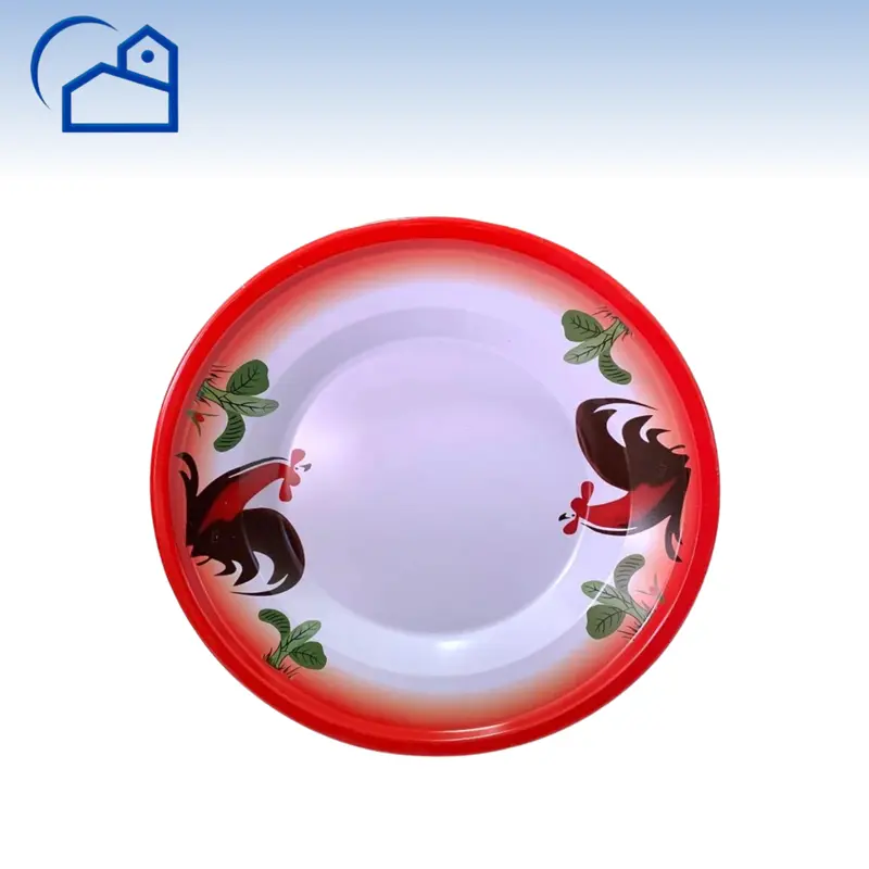 ALAT PIRING MAKAN SENG JADUL AYAM JAGO PIRING SENG ENAMEL BUNGA JADUL ENAMEL TEBAL 4