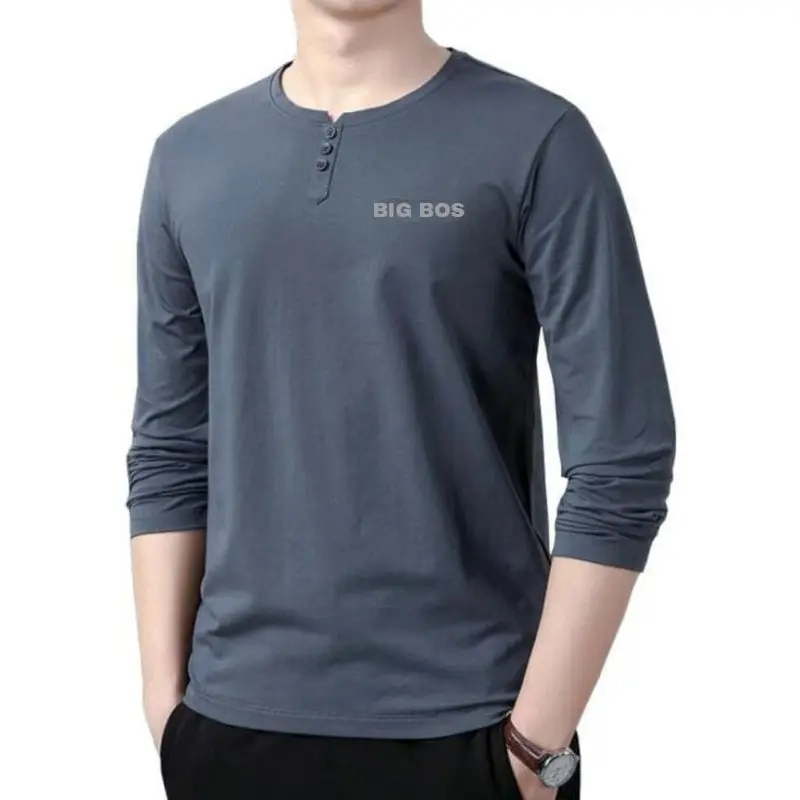 Kaos Kancing Pria BIG BOS / Atasan Pria Kaos Krah Kancing Distro Lengan Panjang / Pakaian Pria Bahan Catton Adem Terbaru 2