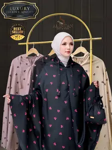 Alintan Muslim Store | Mukena Coquette Traveling 2in1 Laser Cut Motif Pita Free Tas Pouch Terbaru