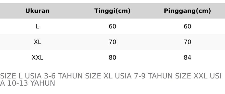 Celana anak menyala usia 3-13 tahun laki laki perempuan bahan pllis premium