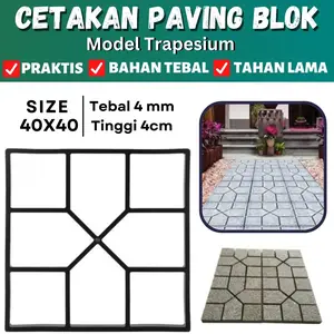 Cetakan Paving Block DIY Paving Blok Cetakan Jalan TRAPESIUM Kotak Plastik