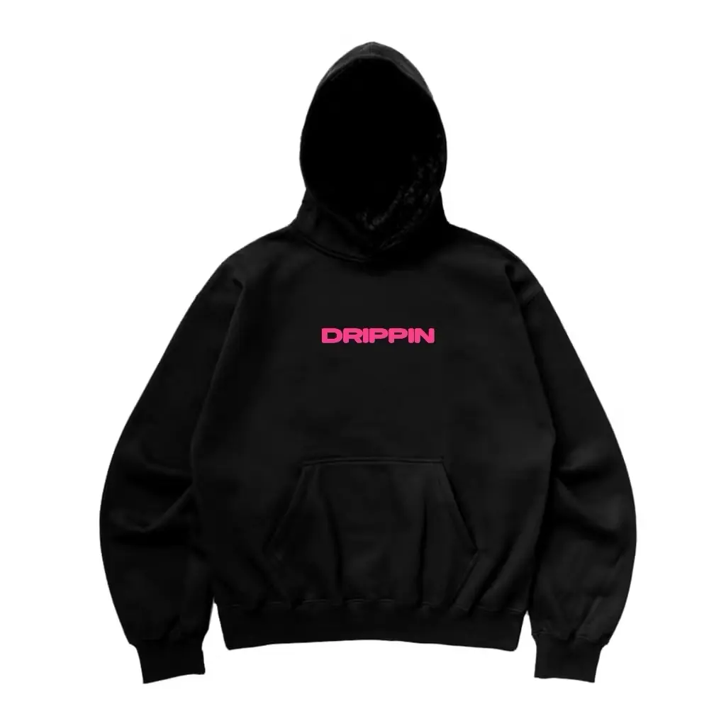 MOSAMO HOODIE BOXY OVERSIZE DRIPPIN HITAM TERBARU