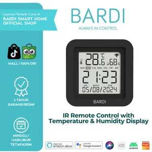 BARDI Smart IR Remote Control with Temperature & Humidity Display Remote Pintar Infrared AC/TV