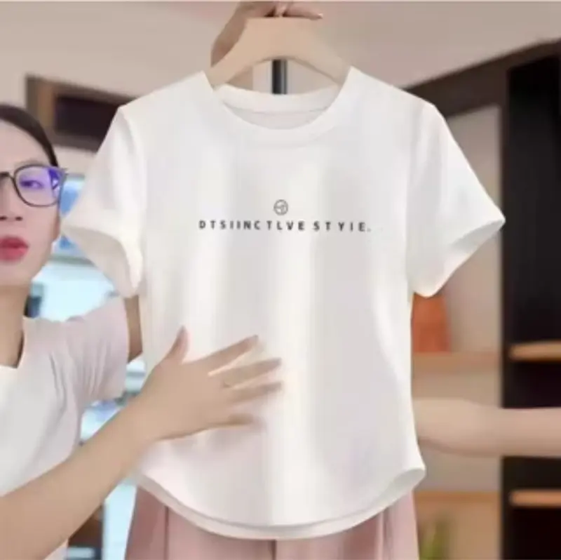 Kaos Oblong Wanita/Bahan Spandek Distro Printing Premium/Lengan Pendek/Atasan/Baju Kasual/T-shirt 0