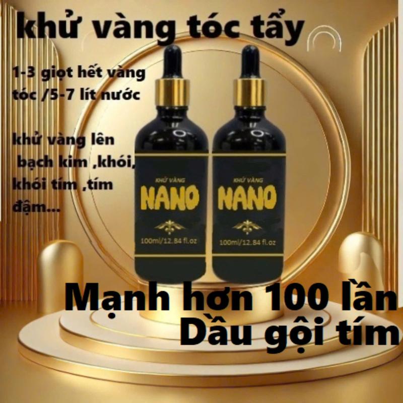 Tinh chất khử vàng tóc NANO HD (siêu đậm đặc) 100ml siêu tốc , khử mầu vàng lên bạch kim Nhuộm Tóc Đổi Màu Tóc
