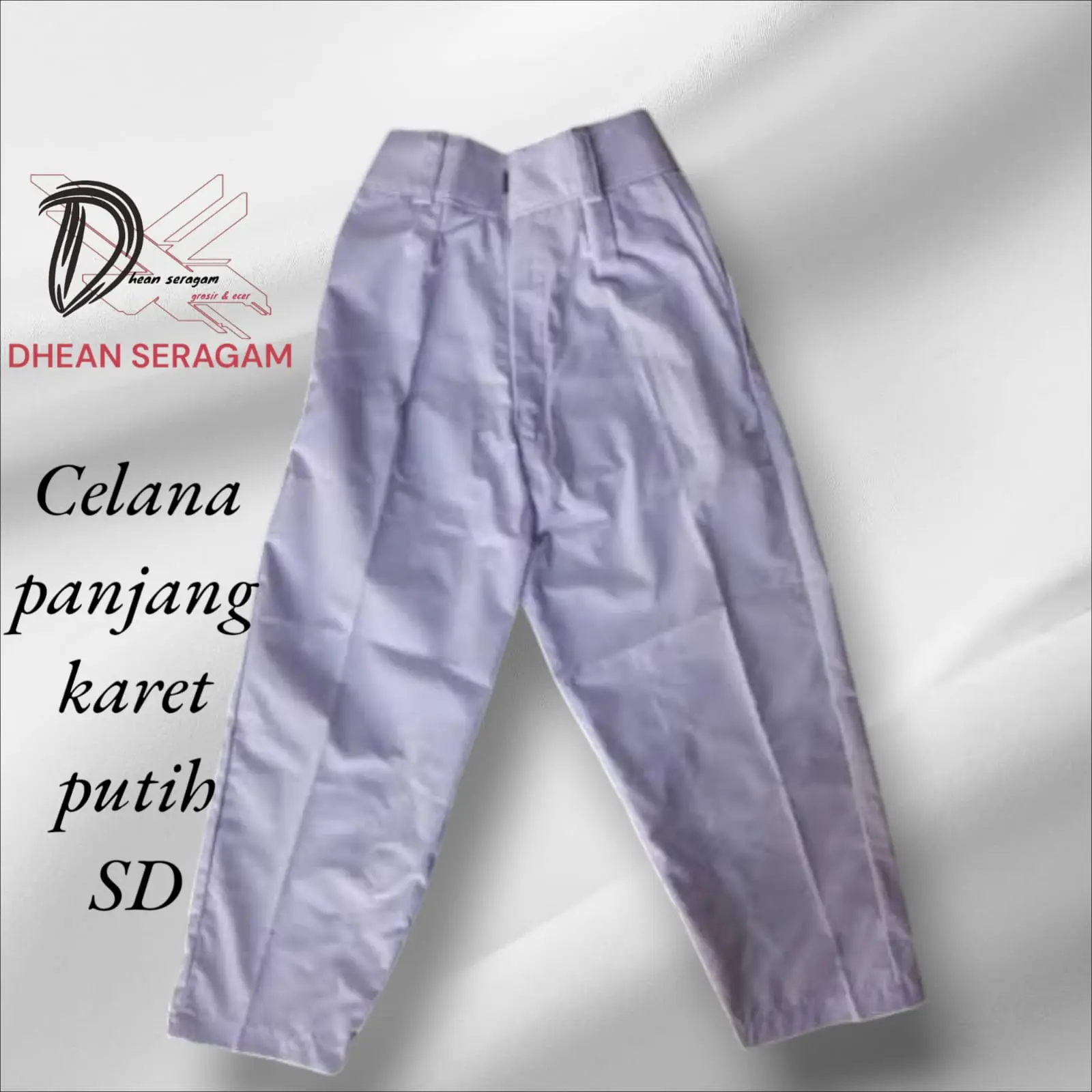 jual celana putih SD/MI madrasyah panjang bahan katun drill seragam sekolah celana panjang sd Nyaman Tebal Pria Kantor Formal