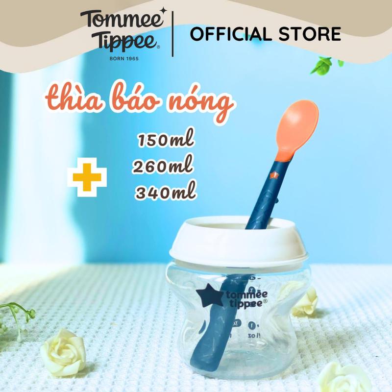 Thìa Ăn Dặm Báo Nóng Heat Sense - Có Sẵn Bình PP Tommee Tippee Nhiều Size
