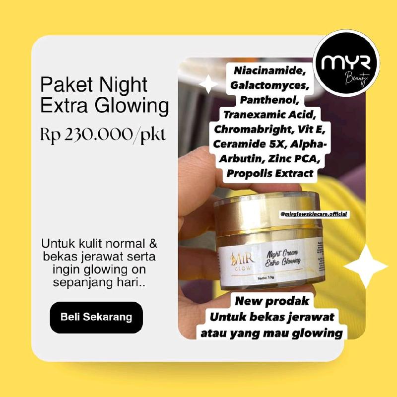 MIR GLOW SKINCARE BASIC WHITENING free GIFT RANDOM Wajah Pencerah  Aging Perawatan Pelembab Facial Hitam Muka 7