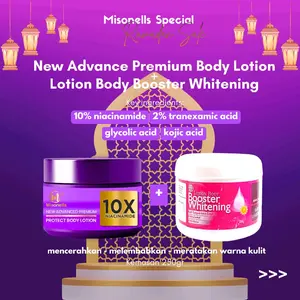 Misonells New Advance Premium + Lotion Booster Whitening uk 250gr Niacinamide Trenaxaimic Acid