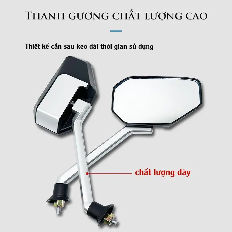 Gương Gấp Gọn, Xoay 360 Độ, Giá Gắn Động Cơ, Gương Chiếu Hậu Xe Máy 3