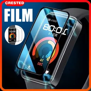 9D Tempered Glass / Soft Film for Huawei Band 10 9 8 Screen Protector Acceesories for Jam Tangan Smartwatch Huawei Band 10 9 8 NFC Accessories Sporty