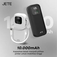 Gambar JETE Powerbank B9 10000MaH Power Bank Fast Charging 22.5W PD with Retractable Kabel USB Type C and LED Indicator - Garansi 2 Tahun - Hitam dari JETE Indonesia Kota Bandung 5 Tokopedia