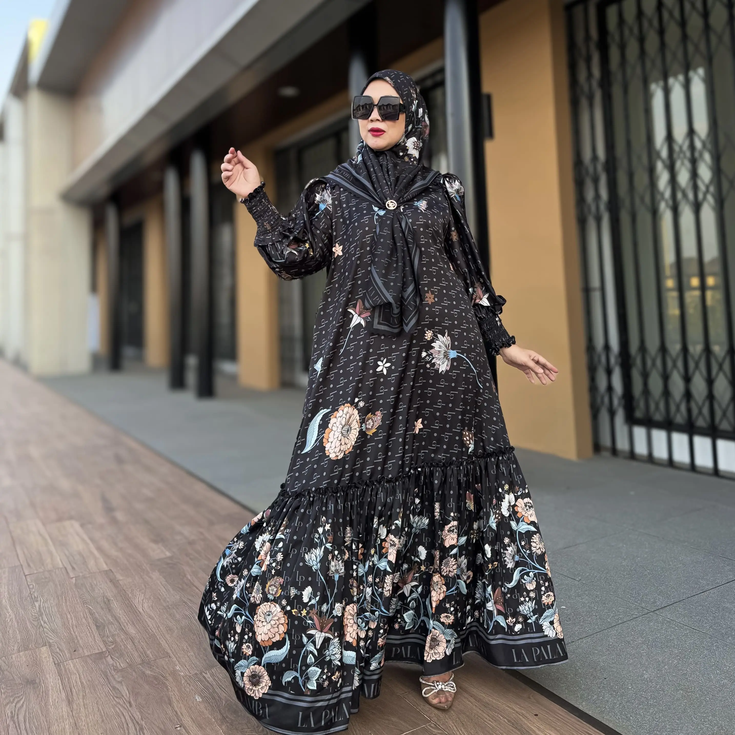 ZENA series (gamis free scarf) silk premium digital printing voaltryspan ultrafine