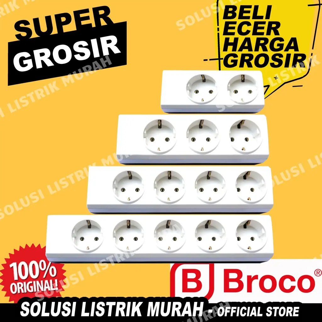BROCO STOP KONTAK LUBANG 2 3 4 5 NON CP