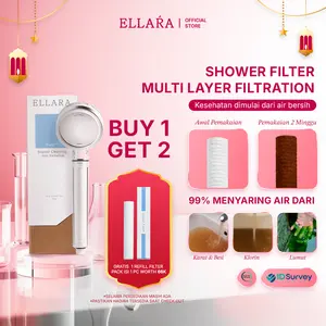 [BELI 1 DAPAT 2] Ellara - Shower Full Set Pure / Shower Filter Kamar Mandi