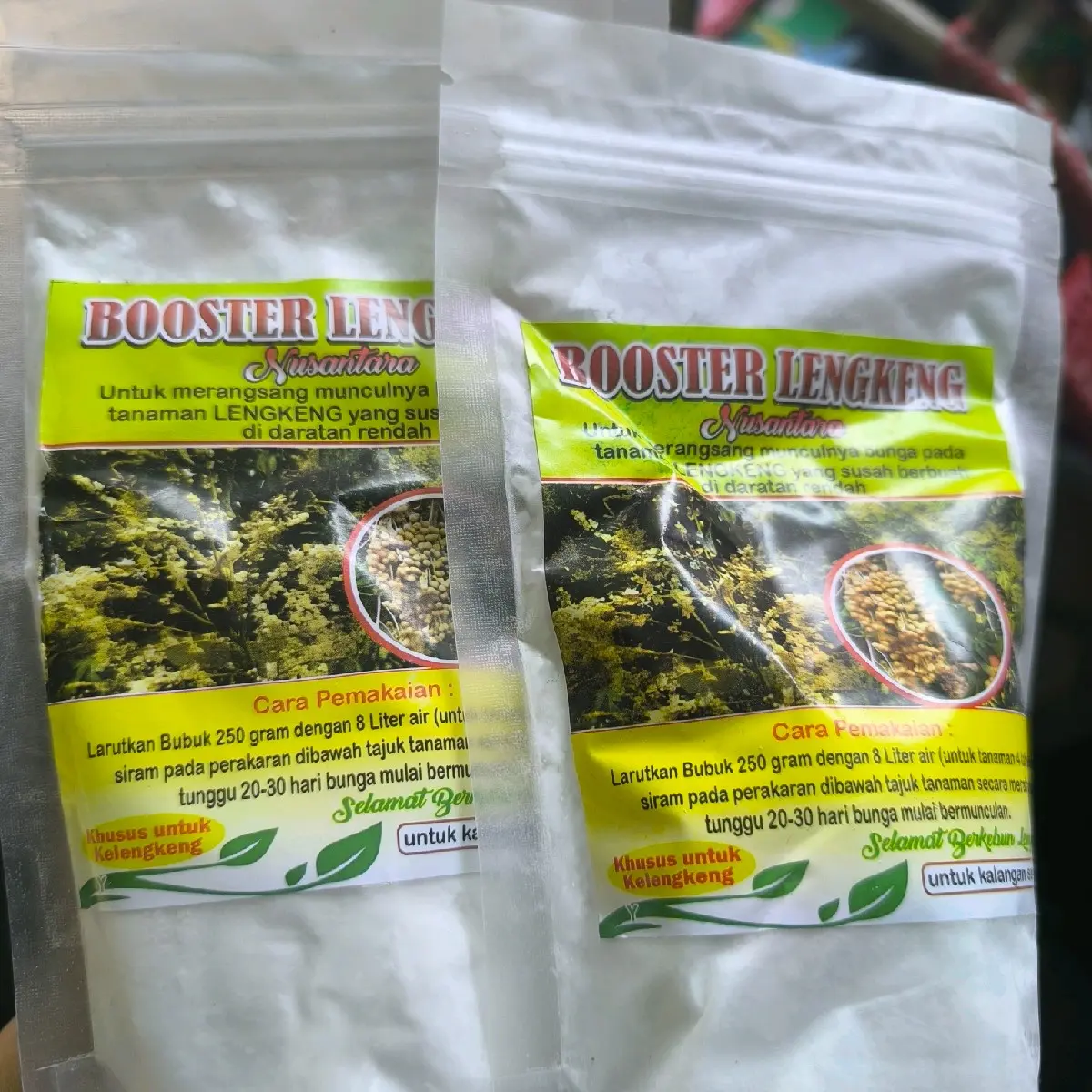 Boster Kelengkeng Kemasan 250gr untuk Merangsang Bunga pada Pohon Kelengkeng