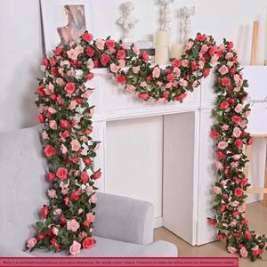 Enredadera de Flores Artificiales, 1 Unidad de 96in de Enredadera Artificial, Enredadera de Plástico para Jardín, Decoración para Fiestas de Boda, Decoración de Boda