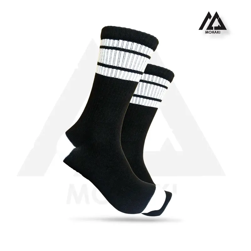 MOHAKI - Kaos Kaki Oldschool Skate Motif Strip Darkness 0