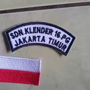 Bed Papan Nama Bordir Seragam Sekolah, Pramuka, Pondok / Name Tag Bordir Papan Nama Satuan custom nametag