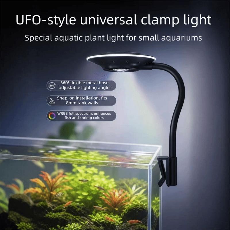 Đèn Tảo Hình dạng UFO Đèn kẹp bể cá Thân cây linh hoạt Thay đổi màu sắc Đèn LED…