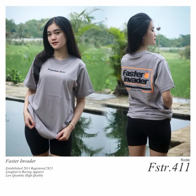 Kaos mid grey logo faster invader fstr 411
