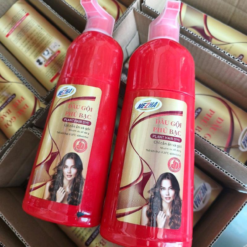 Dầu gội phủ bạc màu đen 400ml phủ bạc 100%