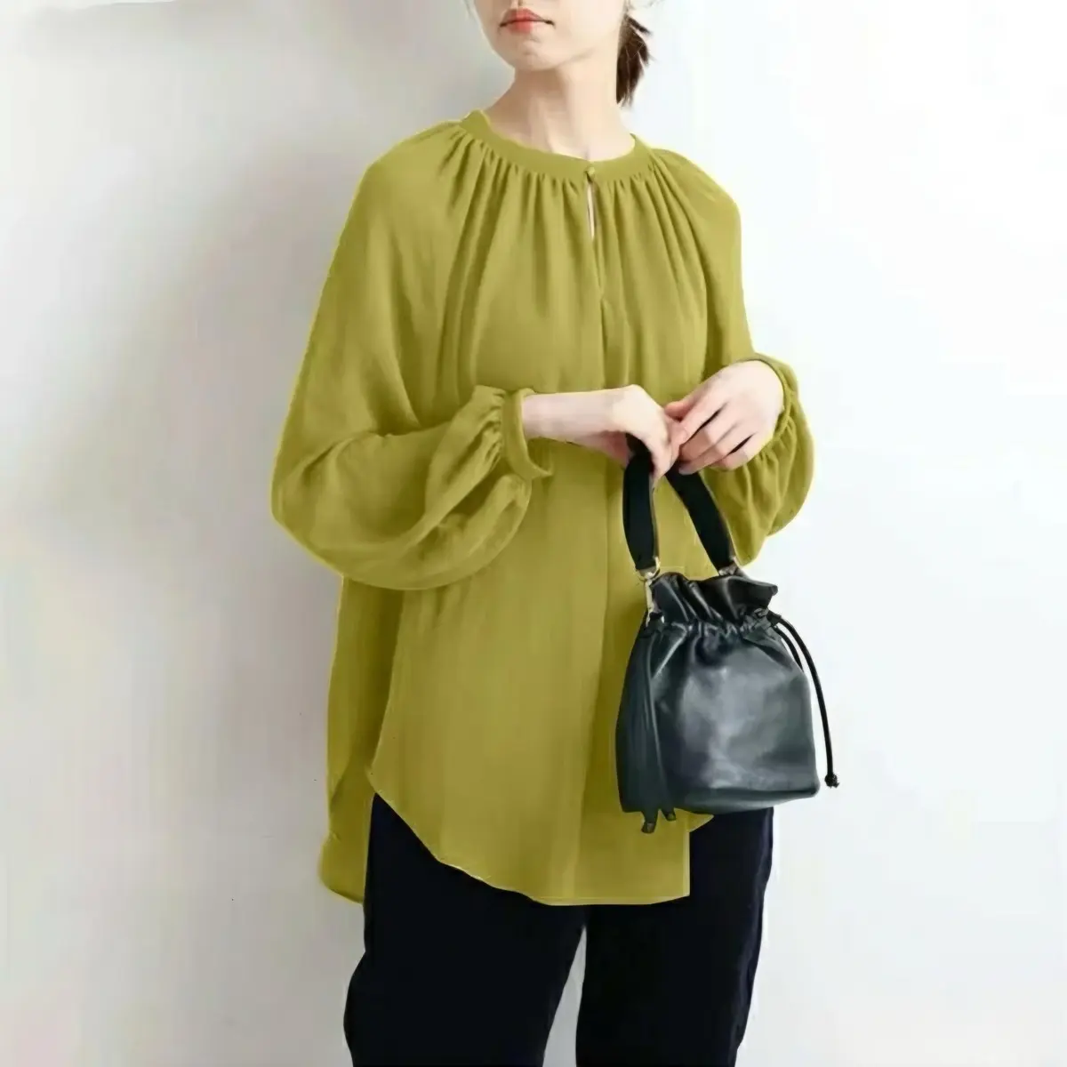 Atasan Wanita Blouse Korea Jumbo Terbaru dan Kekinian LD 120cm | TAMARA BLOUSE | Blouse Polos Murah Linen Rami Oversize