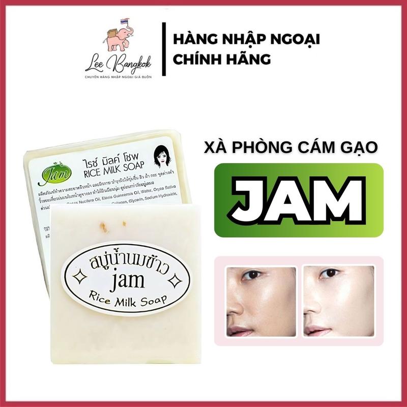 HÀNG CHUẨN COMBO 3-12 Bánh Xà Phòng Xà Bông Cám Gạo - Sữa Dê Thái Lan Dynary Jam Soap Làm Mịn Và Sáng Màu Da Chính Hãng 100g Dưỡng Body Nữ Sáng Da