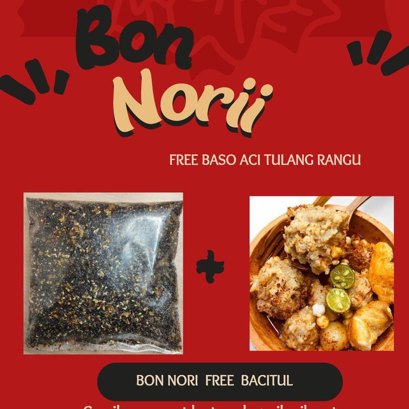 1BUNGKUS BON NORI 120gr FREE 1bungkus Bacitul  Food Seaweed Kering Makanan 0