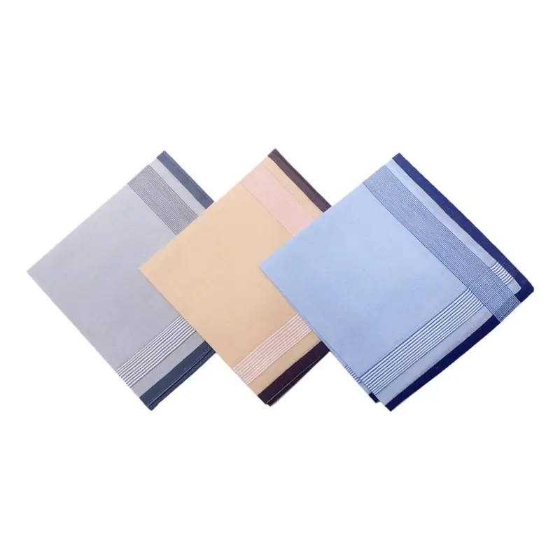 Khăn Tay Nam, Chất Liệu Cotton, Khăn Tay Vuông Bỏ Túi, Khăn Tay Dụng Cụ, 40x40cm, Nhiều Màu Sắc, Thích Hợp Cho Dạ Hội, Đám Cưới Thường Ngày, Lễ Kỷ Niệm, Ông Nội, Tuyệt Vời Làm Quà Tặng 2