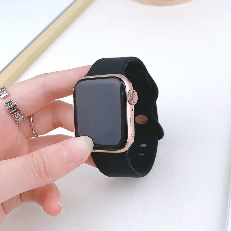 Product Introduction of Liquid Silicone Watch Strap For Apple Watch S9 8 7 6 5 4 3 2 1 SE2 ULTRA2 Sport Band For iWatch 49mm 45MM 41 44 40 42 38 New silicone replacement strap For Smart Watch 23