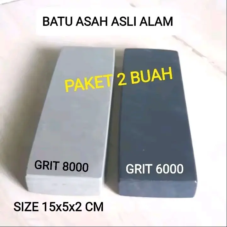 Alat Pengasah pisau 15×5×2 CM Pisau Daging Pisau Dapur Grit 6000 dan 8000 1 Set isi 2 pcs