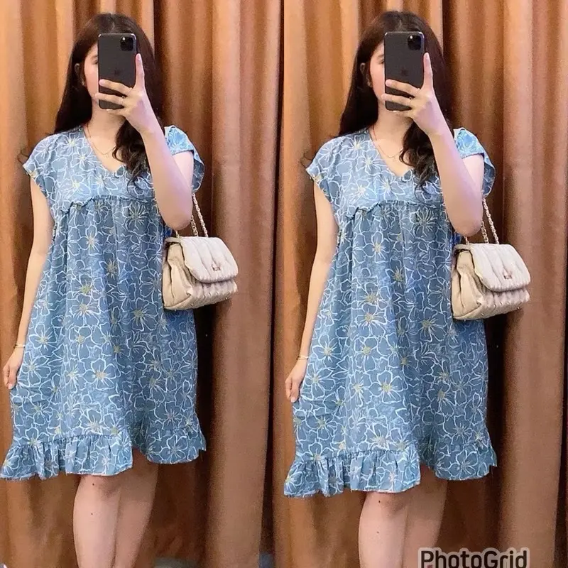 Daster Sultan Kekinian Bahan Rayon Premium Selutut Pendek Super Adem - Syal