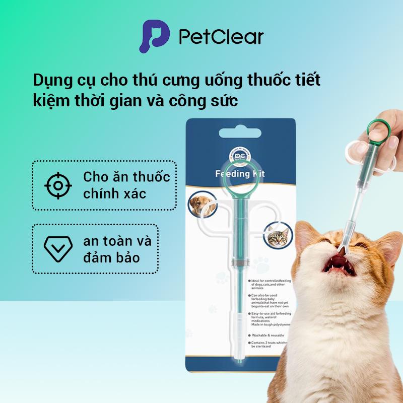 Máy cho ăn thuốc Petclear Hỗ trợ cho ăn thuốc Máy cho ăn ép kiểu ống tiêm Thích hợp cho đồ dùng tẩy giun và cho ăn nước Thiết kế đặc biệt cho mèo và chó Con