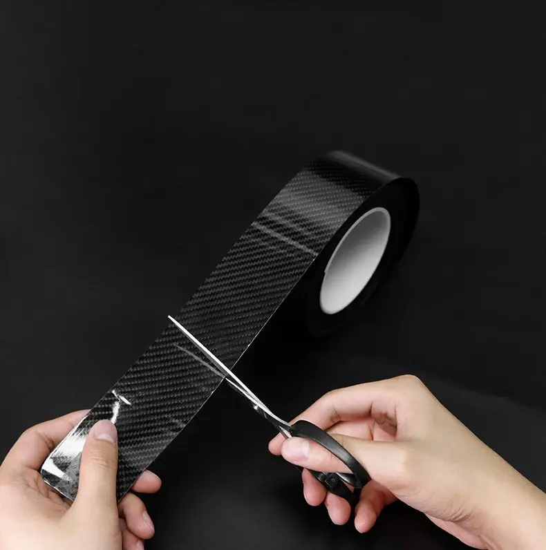 Miếng Dán Họa Tiết Sợi Carbon, Dải Bảo Vệ Cốp Xe Ngưỡng Cửa Ô Tô, Băng Dính Dán Chống Trầy Xước, Đề Can Chống Thấm Nước, Có Chiều Dài 1 / 3 / 5 / 10M 6