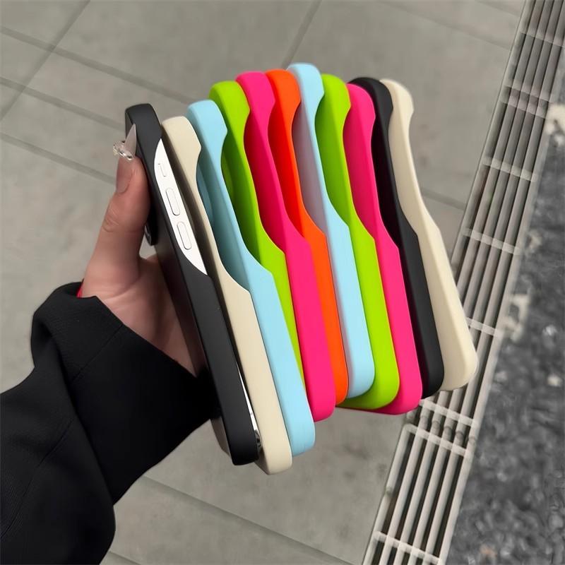 Product Introduction of New Style Half Pack Anti Fingerprint Solid Color TPU Phone Case For iPhone 16 Pro Max 15 14 13 12 11 Shockproof Soft Shell Cover 4