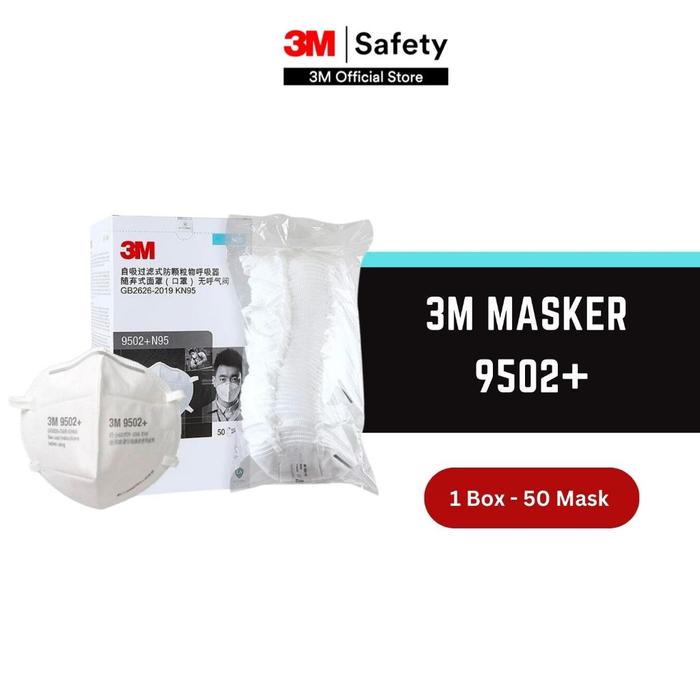Gambar 3M 9502+ Masker N95 Particulate Respirator - 1 Box isi 50 masker - Spesifikasi dari 3M Automotive Kab. Bekasi Tokopedia