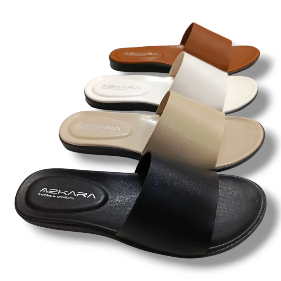 Azkara Sandal Wanita Teplek Original / sendal / sandal perempuan Terbaru Branded Kekinian Shoes Slop Cewek Fashion Selop Karet