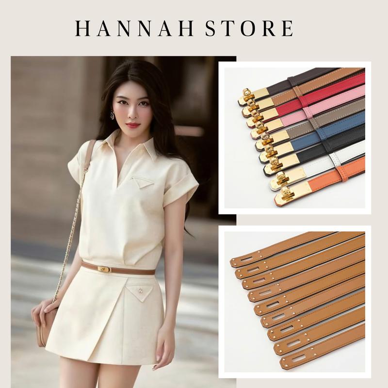 [Bản Giới Hạn] Thắt Lưng Đai Váy Da Bò Thiết Kế Thủ Công Bản 1,8cm Thời Trang CC Dễ Phối Đồ Women Belt