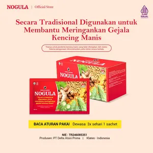Nogula - Jamu Gula Darah Meringankan Gejala Kencing Manis Herbal BPOM TR246085351 Halal ID00310015962601023 Sachet Praktis