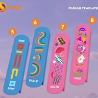 Gambar Alat Makan Custom Print Design Nama / Cetak Souvenir Peralatan Makan - Biru dari Snapy Kota Administrasi Jakarta Selatan 2 Tokopedia