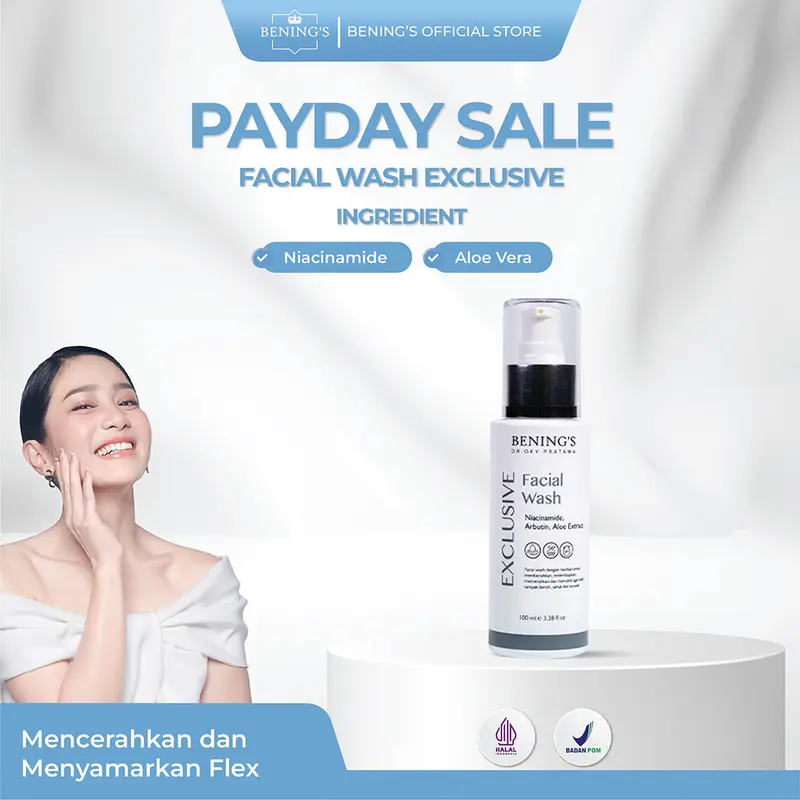 Bening Skincare Dr Oky Pratama Benings Exclusive Facial Wash Sabun Pecuci Muka Wanita By Beningsofficialpusat Wajah Bening'S Pencuci Mencerahkan Membersihkan Pencerah Acid Cair Cleanser Extract 0