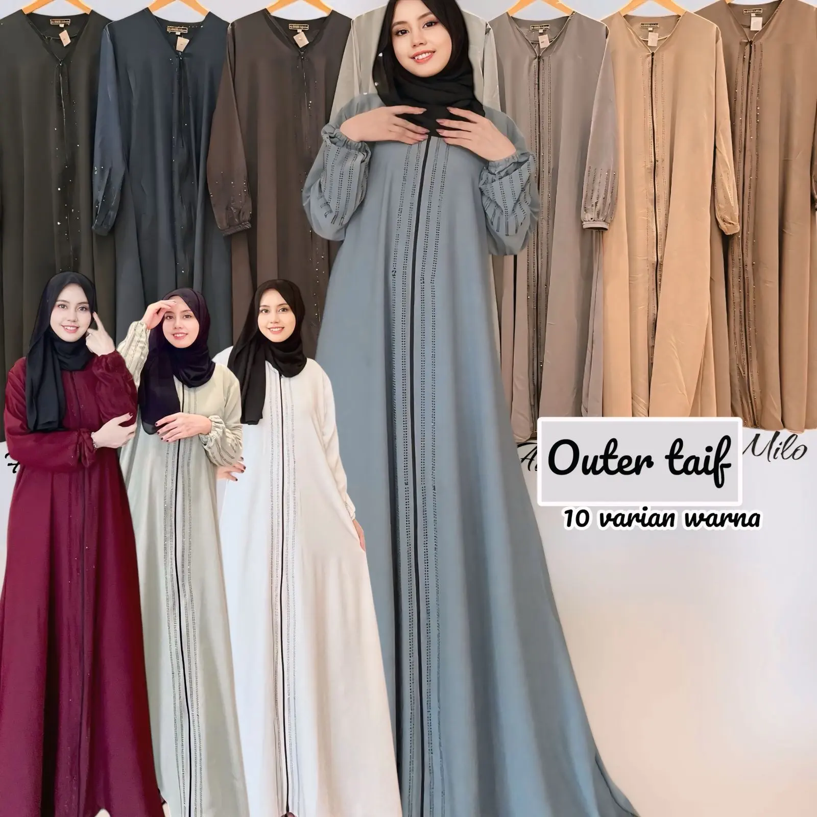 Abaya TAIF Gamis Syari Mewah dan Lembut untuk Wanita Muslim Cantik - Dress