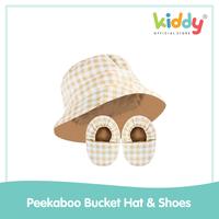 Gambar Kiddy Topi dan Sepatu Bayi  / Peek A Boo Bucket Baby Hat And Shoes Biru Pink Parsel - Cokelat dari Bayi Kiddy Kota Tangerang 3 Tokopedia