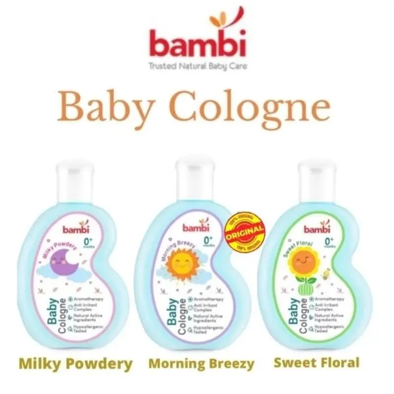 Parfum Bayi Bambi Baby Cologne Bayi Anak Wangi Lembut Harum With Chamomile & Anti Irritant Complex 100ml 0