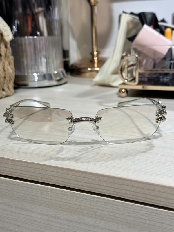  Mã M1 - Mắt kính không viền màu KHÓI Y2K dành cho nam nữ - hàng mới về 