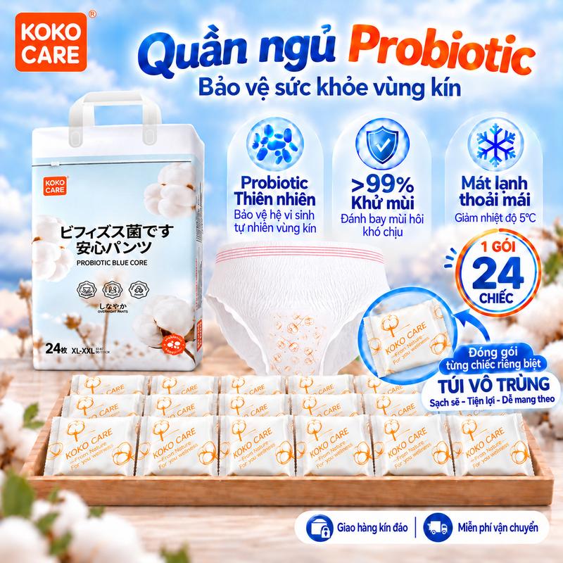 Băng vệ sinh Kokocare, Dạng Quần kinh nguyệt cho phụ nữ (24 cái), siêu mỏng và thoáng khí, chống rò rỉ 360 độ, khô ráo và thoải mái, phù hợp cho phụ nữ sau sinh S-L/XL-XXL/3XL-4XL