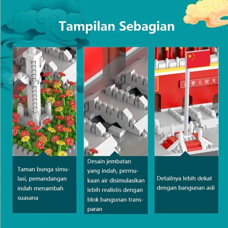 Mini Block Garden Nano Balok Cina Building Micro Partikel Blok Bangunan Building Block Bricks 6