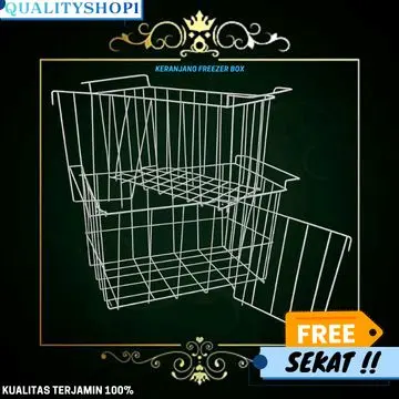 Keranjang Freezer Box Multifungsi ukuran KECIL (P) = 37 cm × (L) = 17 cm, BESAR (P)= 42/43 cm × (L) = 22 cm / Gratis sekat Freezer
